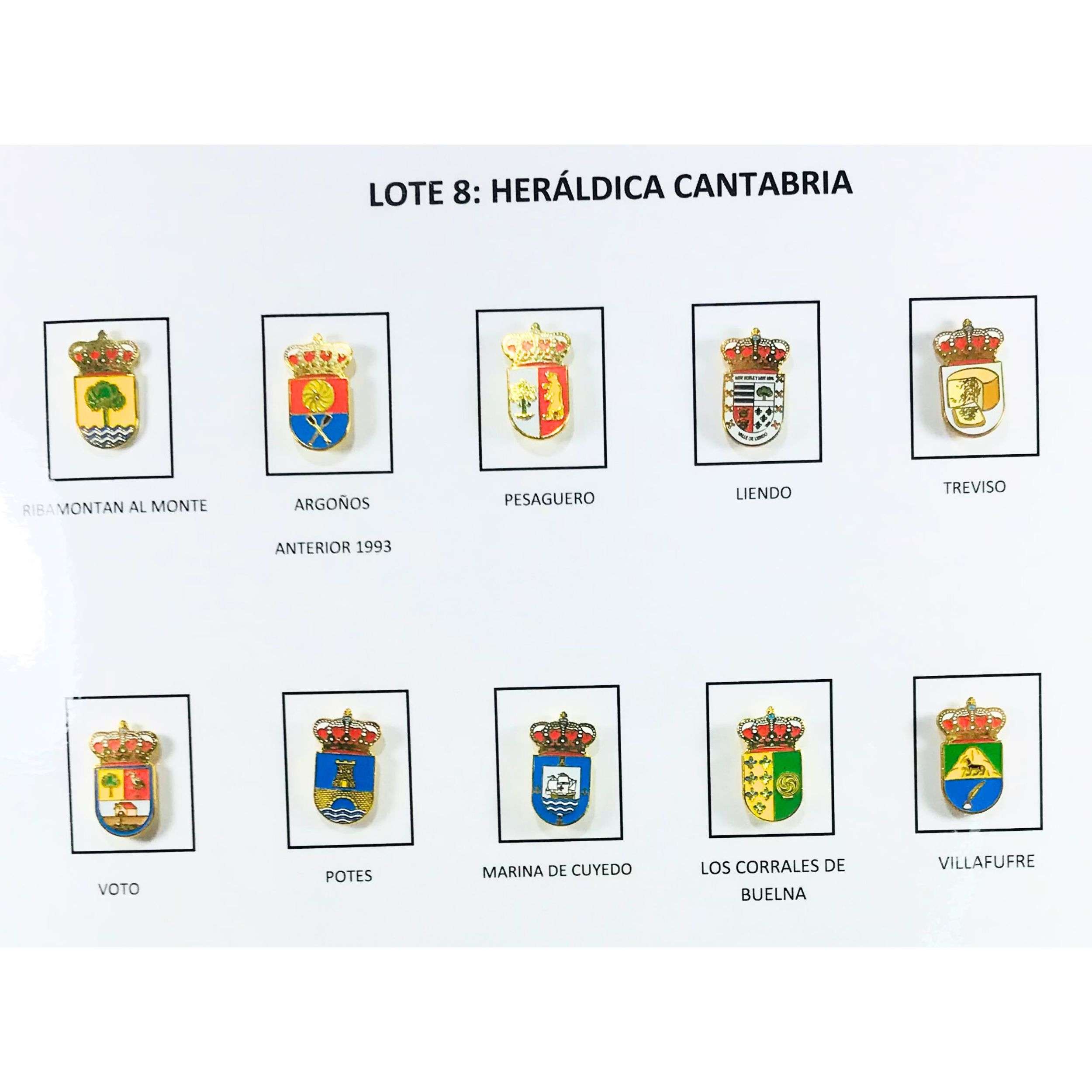 Pins - Lot No. 8 Heraldic Shields of Cantabria - Spain