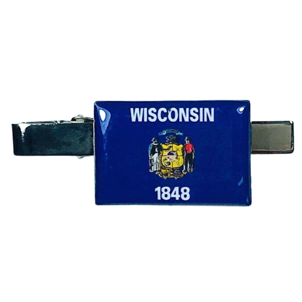 Pince à cravate - Drapeau de l'État du Wisconsin - États-Unis