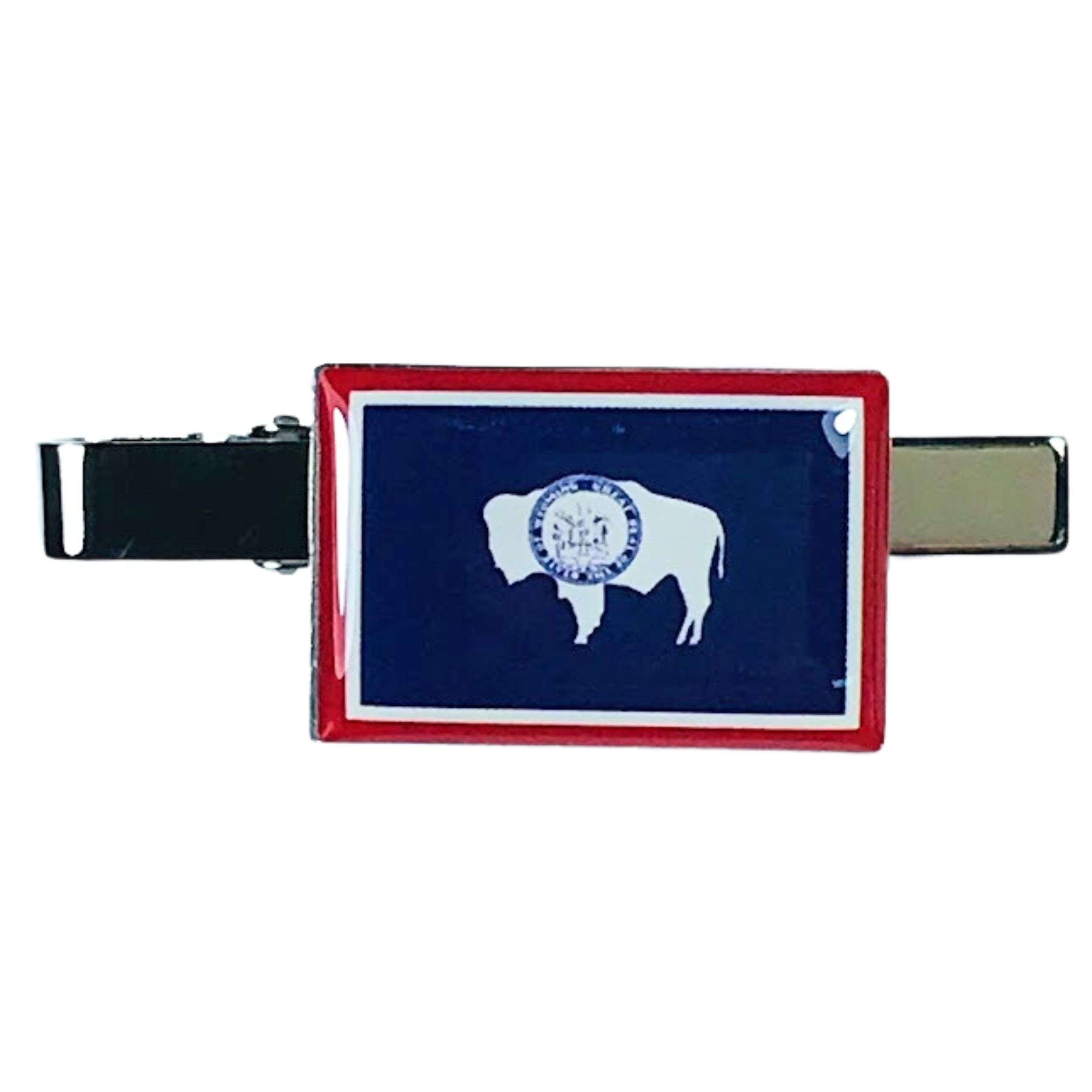 Tie Clip - Wyoming State Flag - USA