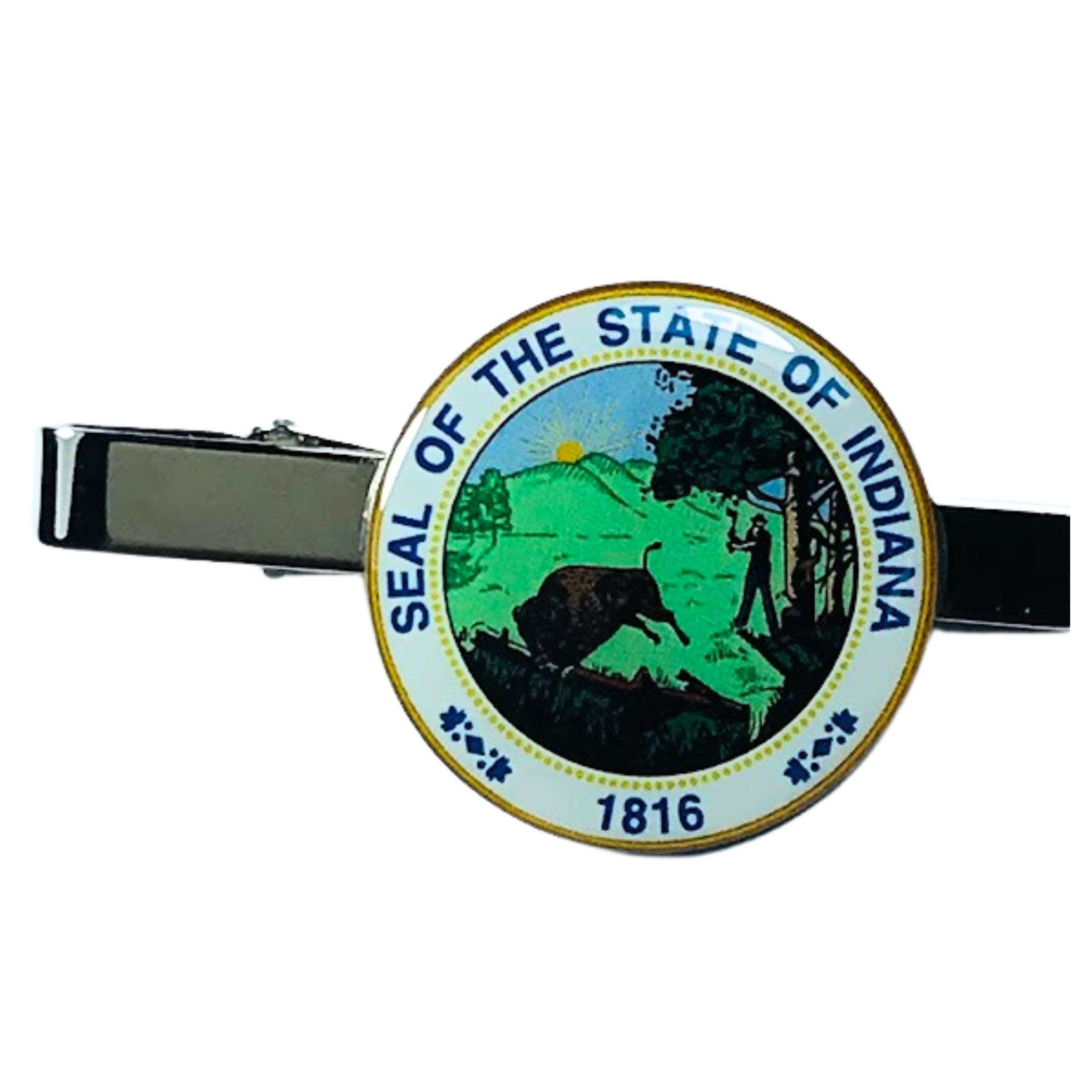 Tie Clip - Indiana State Shield - USA