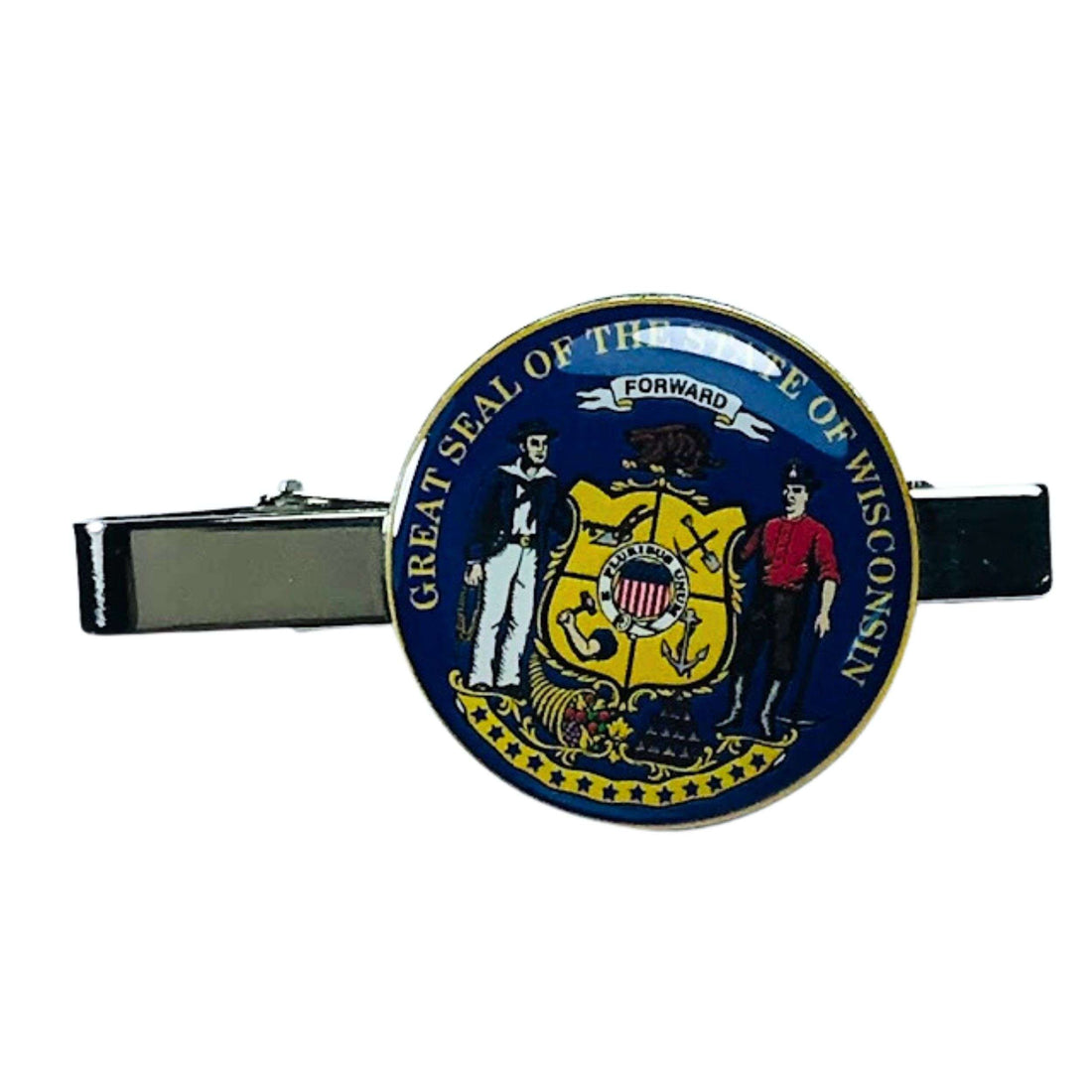 Prendedor de gravata - Escudo do Estado de Wisconsin - EUA