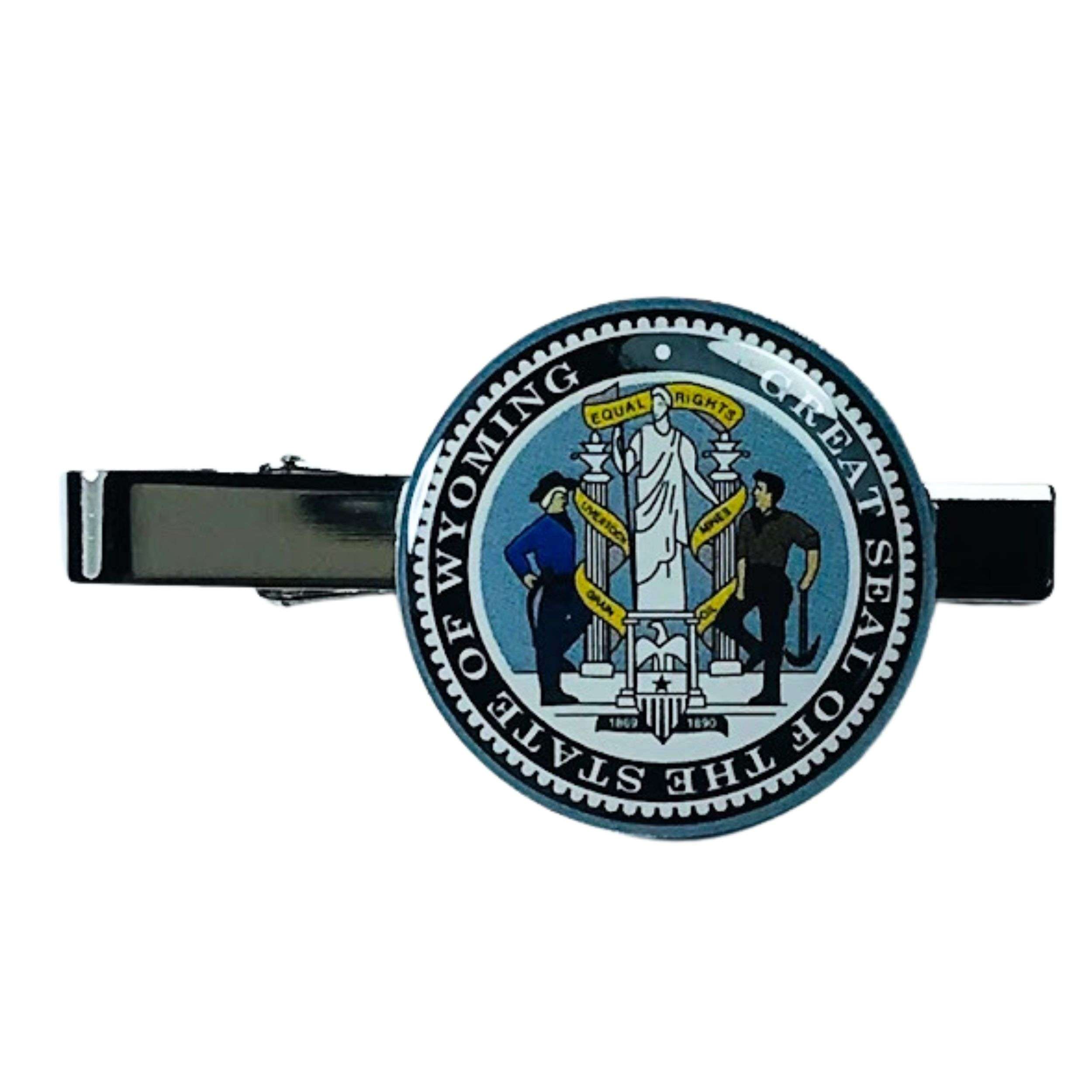 Tie Clip - Wyoming State Coat of Arms - USA