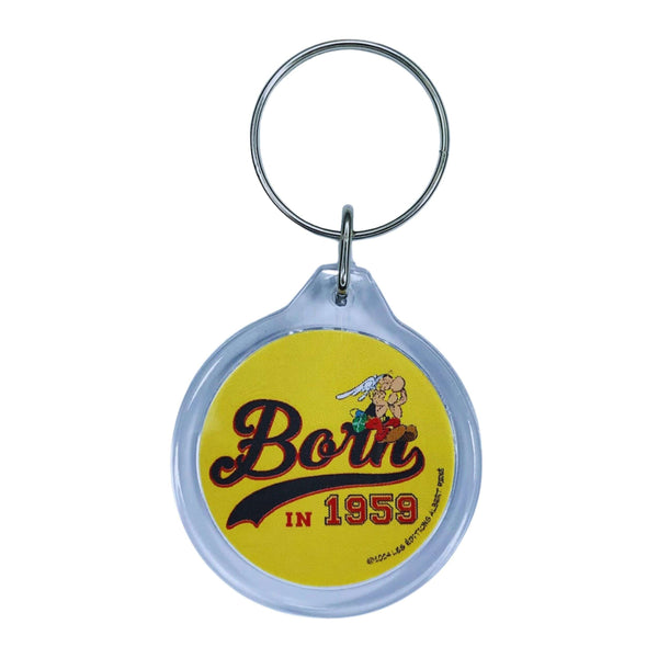 Round Keychain © Astérix - Born 1959 - Yellow - C#82