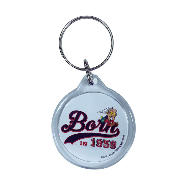 Round Keychain © Astérix - Born 1959 - Black Letters - C#132