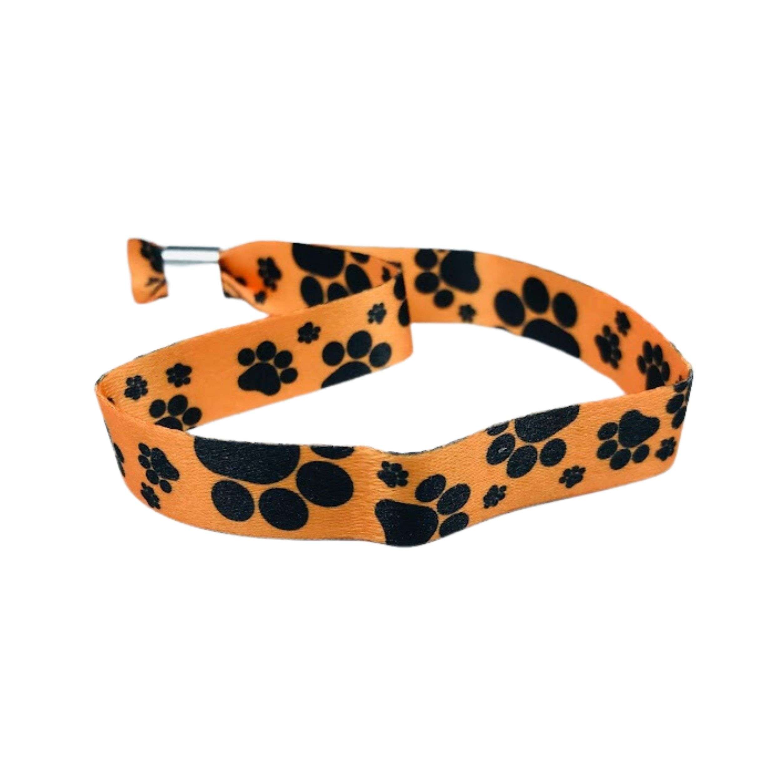 Pulsera Huellas De Cachorros Naranja P471