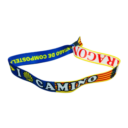 Pulsera I Love Camino Santiago Bandera Aragon Espana P2761