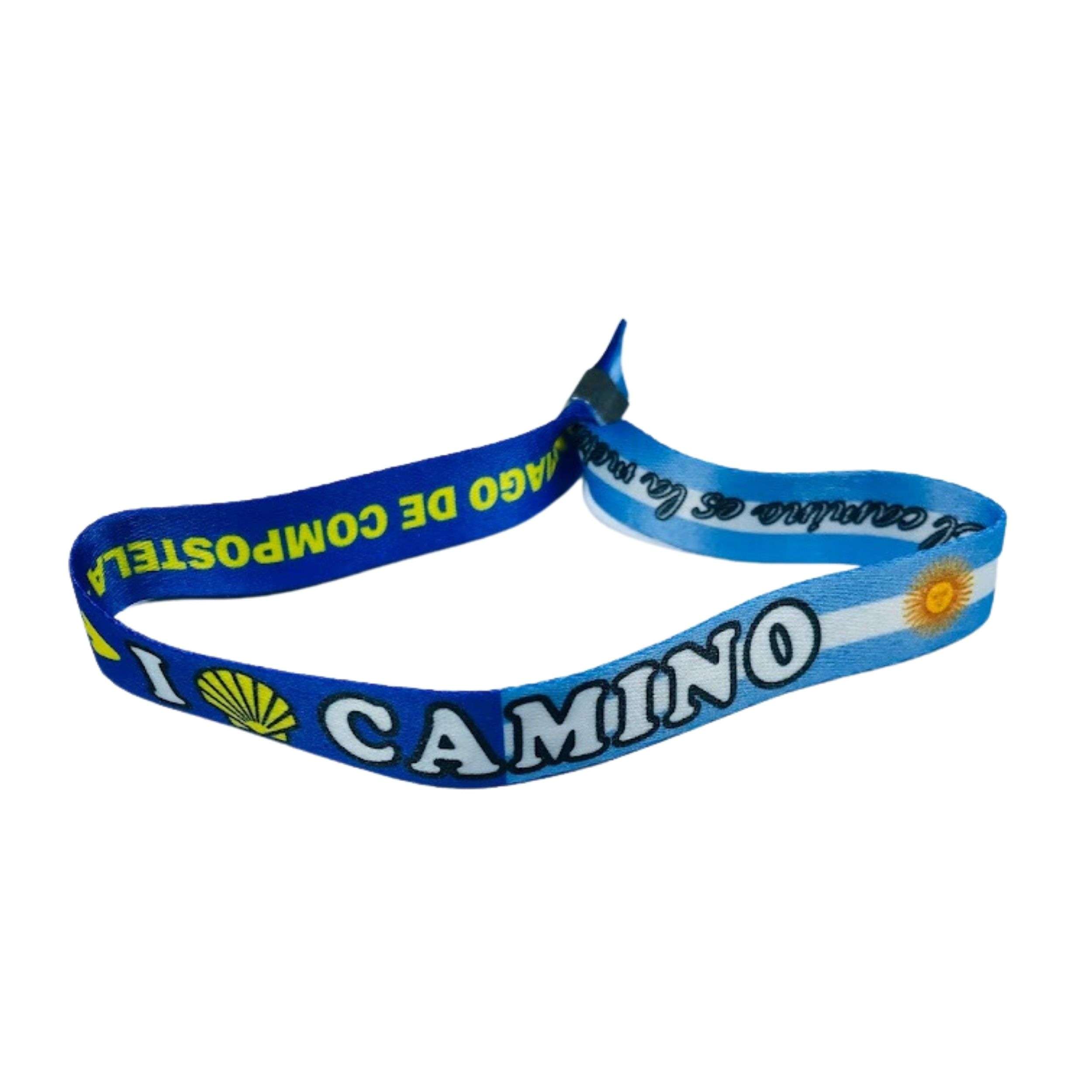 Pulsera I Love Camino Santiago Bandera Argentina P2828