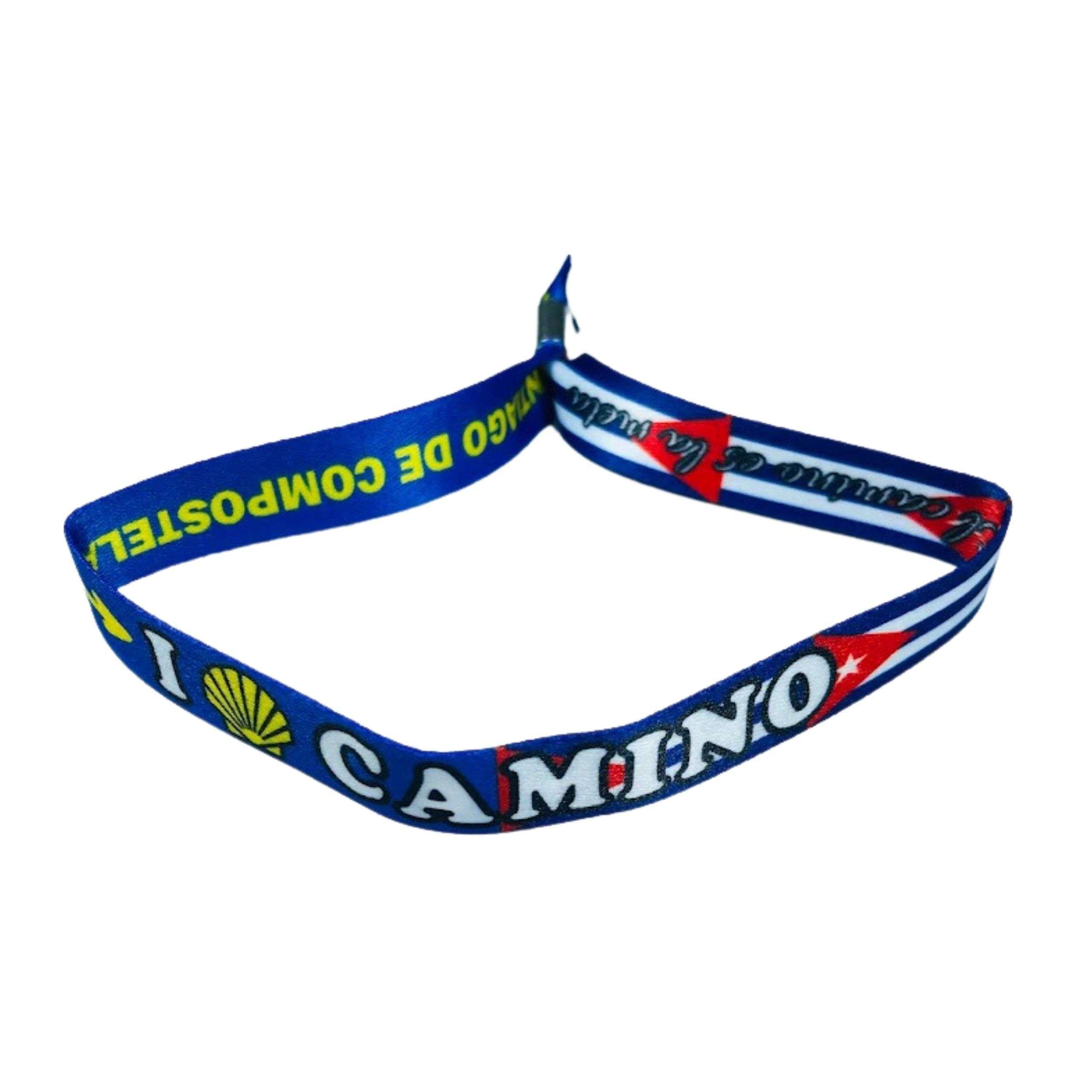 Pulsera I Love Camino Santiago Bandera Cuba P2830