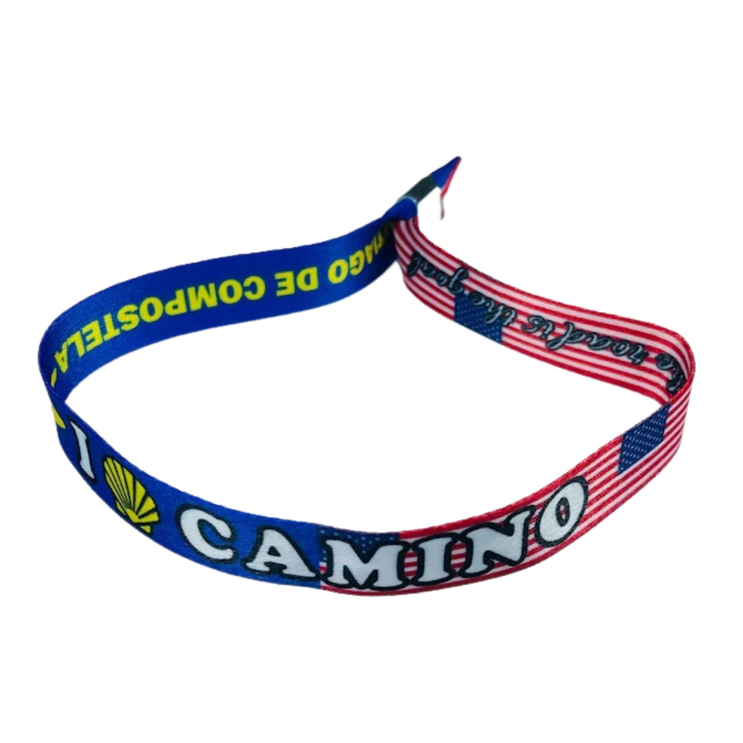 Pulsera I Love Camino Santiago Bandera Estados Unidos P2838