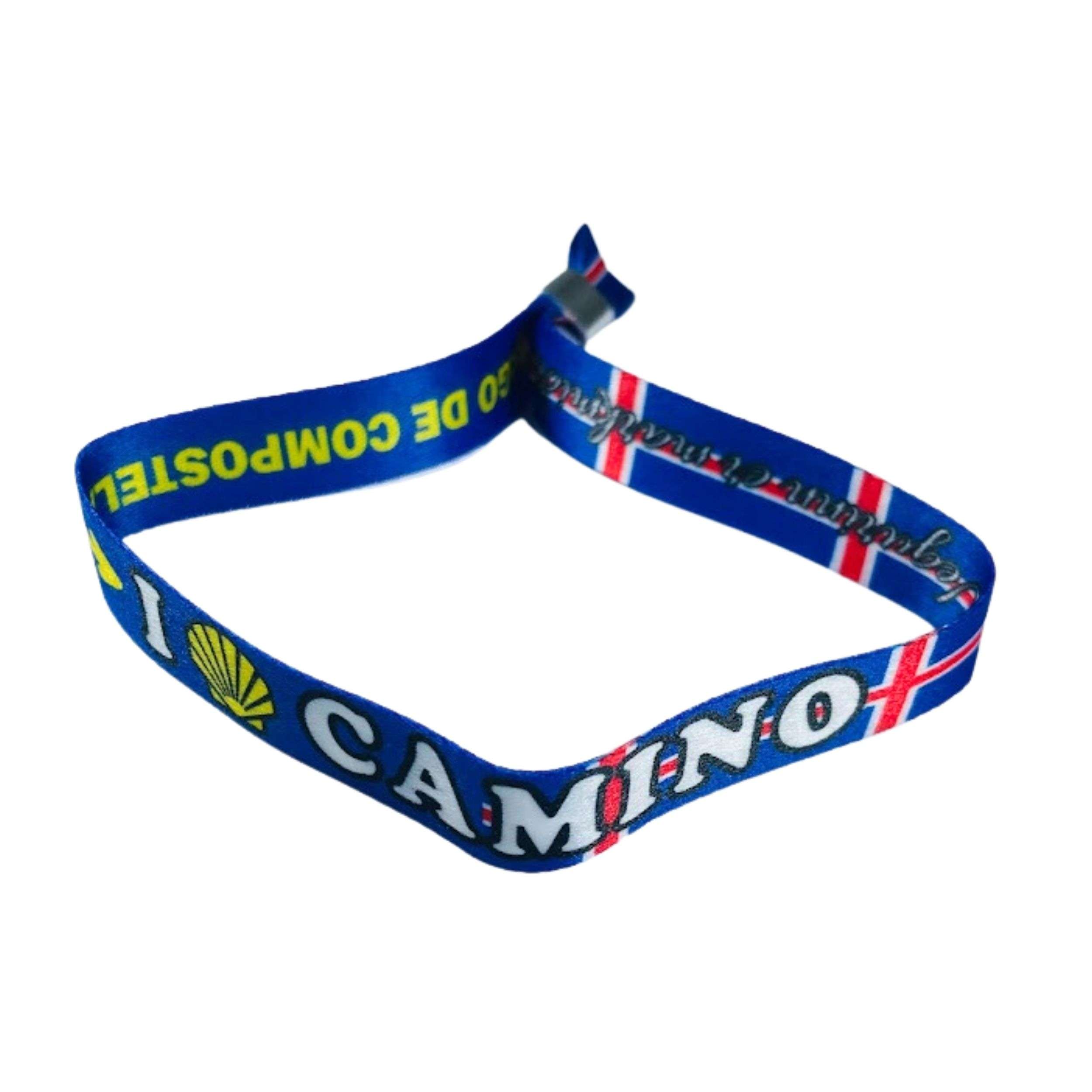 Pulsera I Love Camino Santiago Bandera Islandia P2799