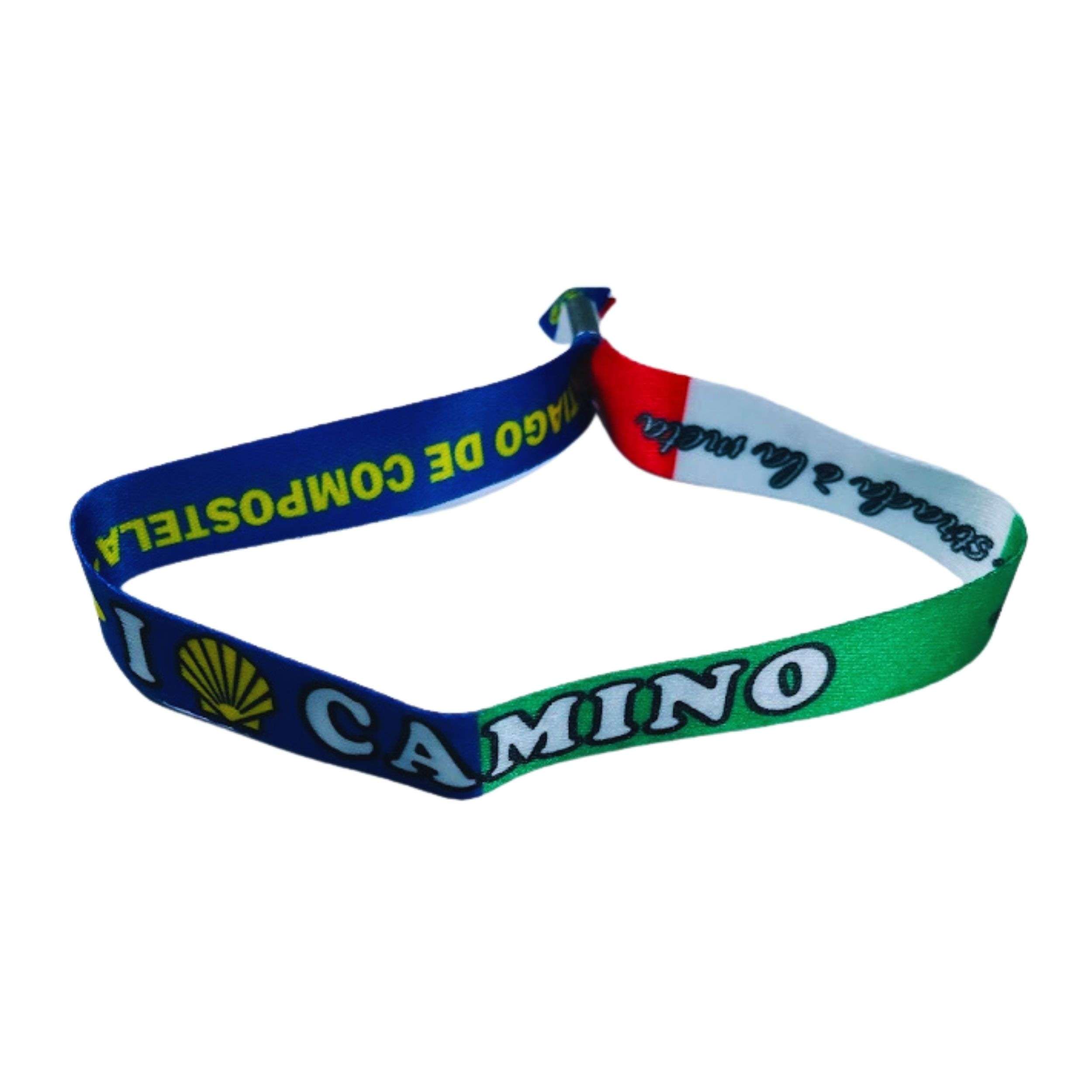 Pulsera I Love Camino Santiago Bandera Italia P2801