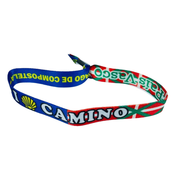 Bracelet - I Love Camino Santiago - Drapeau Pays Basque - Espagne - P2850