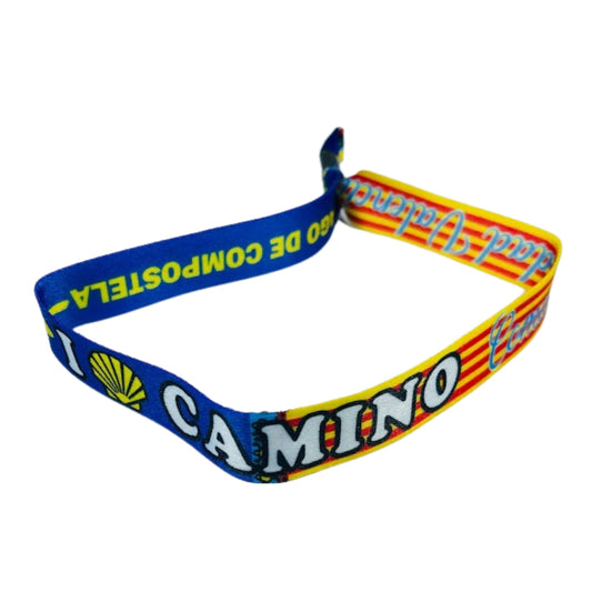 Pulsera I Love Camino Santiago Bandera Valencia Espana P2754