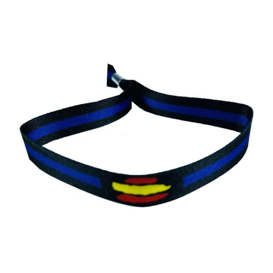 Pulsera Negra Bandera De Espana P374