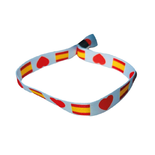 Pulsera – Azul Corazon Bandera Espana P1264