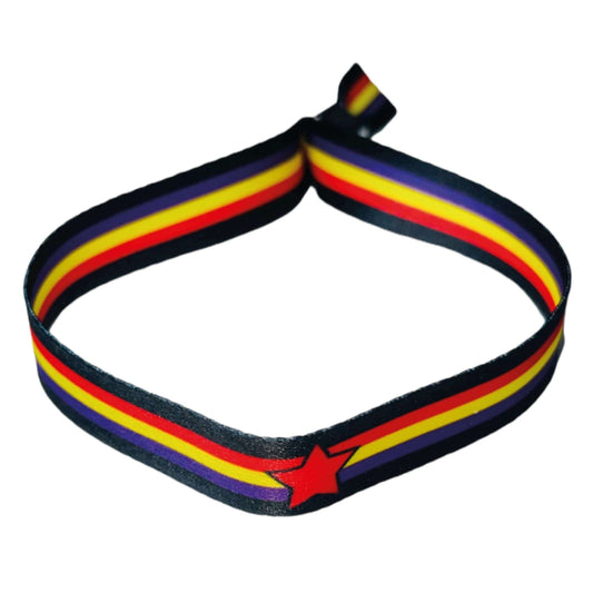 Pulsera – Negra Bandera Republicana Estrella P1277