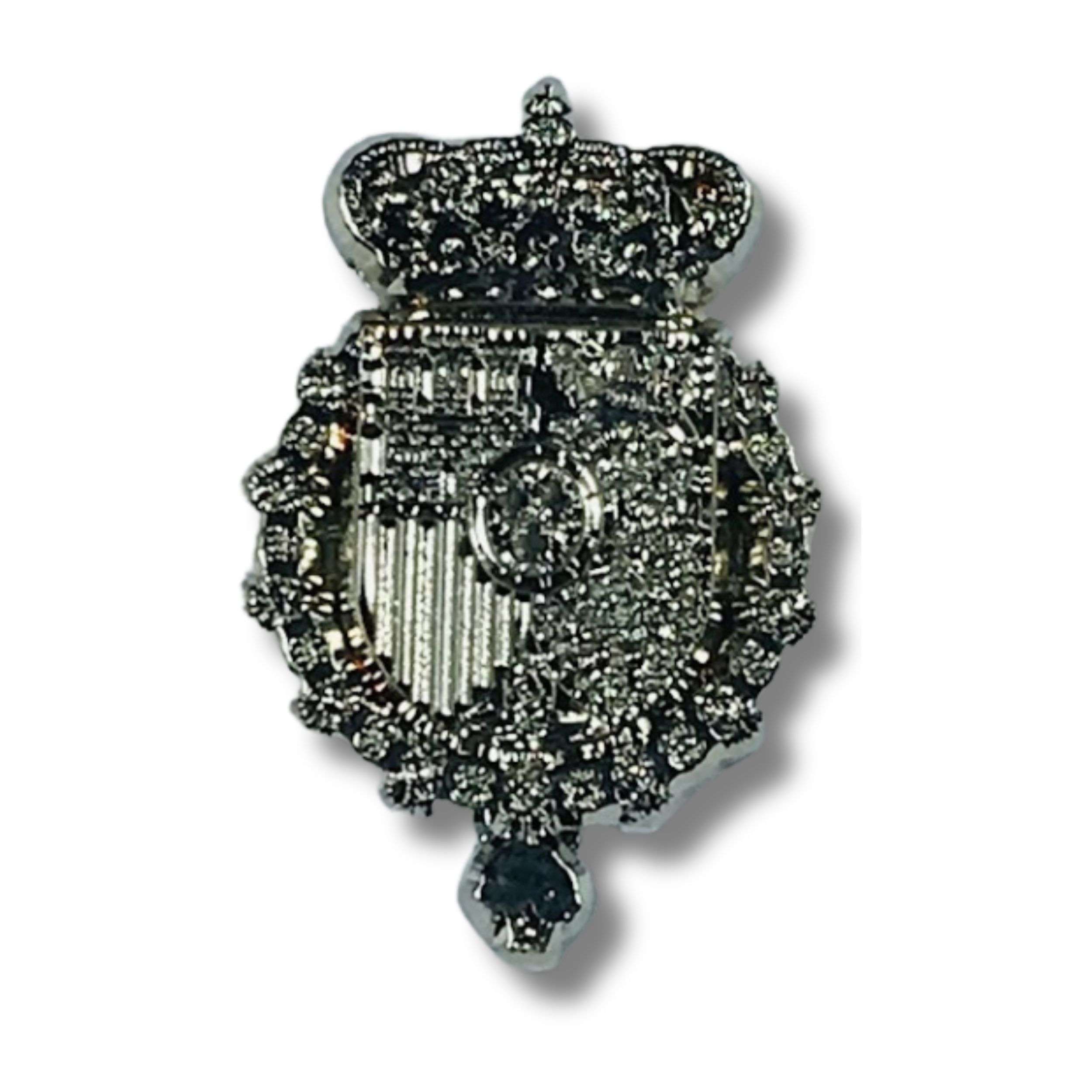 Pin Color Plata Escudo De Armas Del Rey De Espana