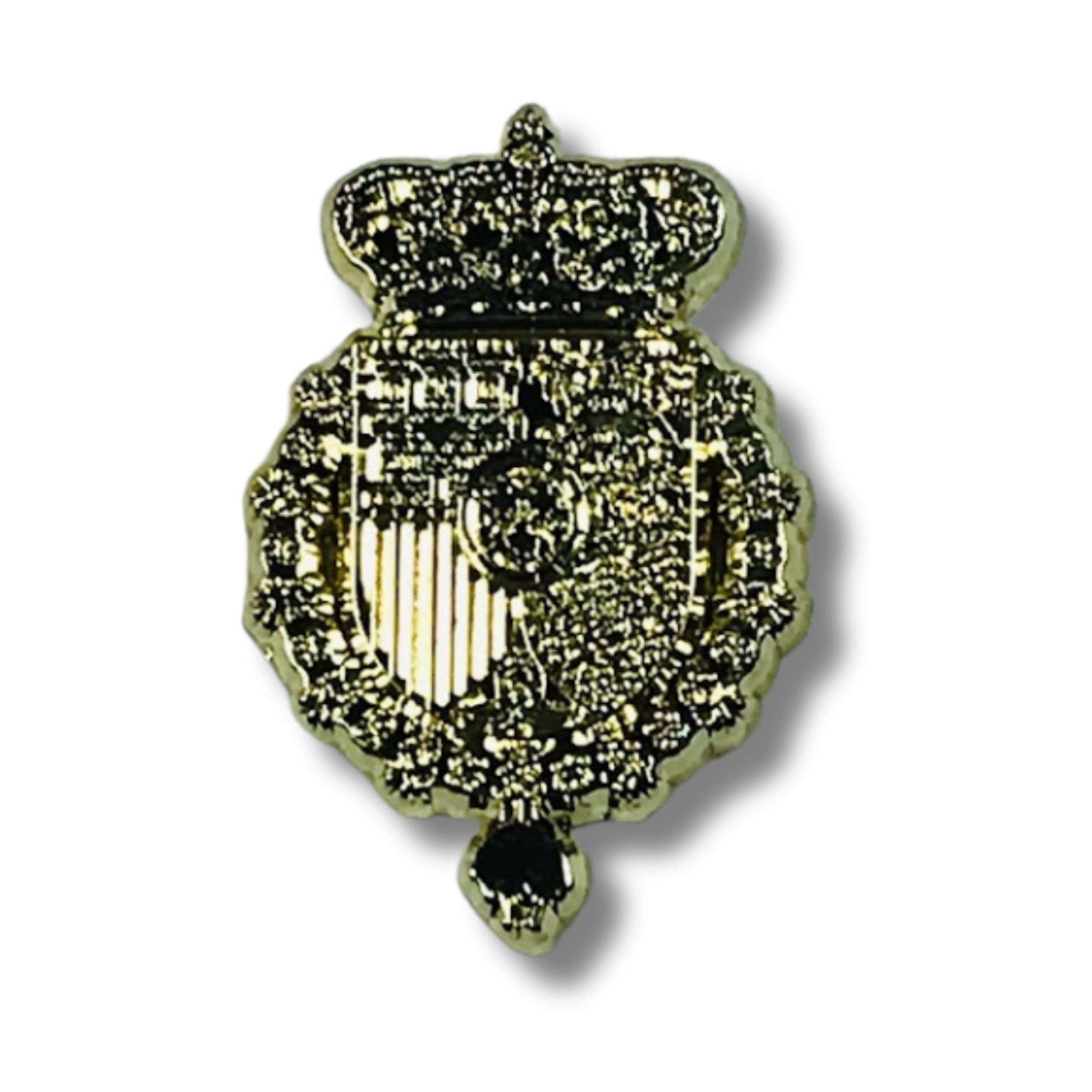 Pin Color Oro Escudo De Armas Del Rey De Espana