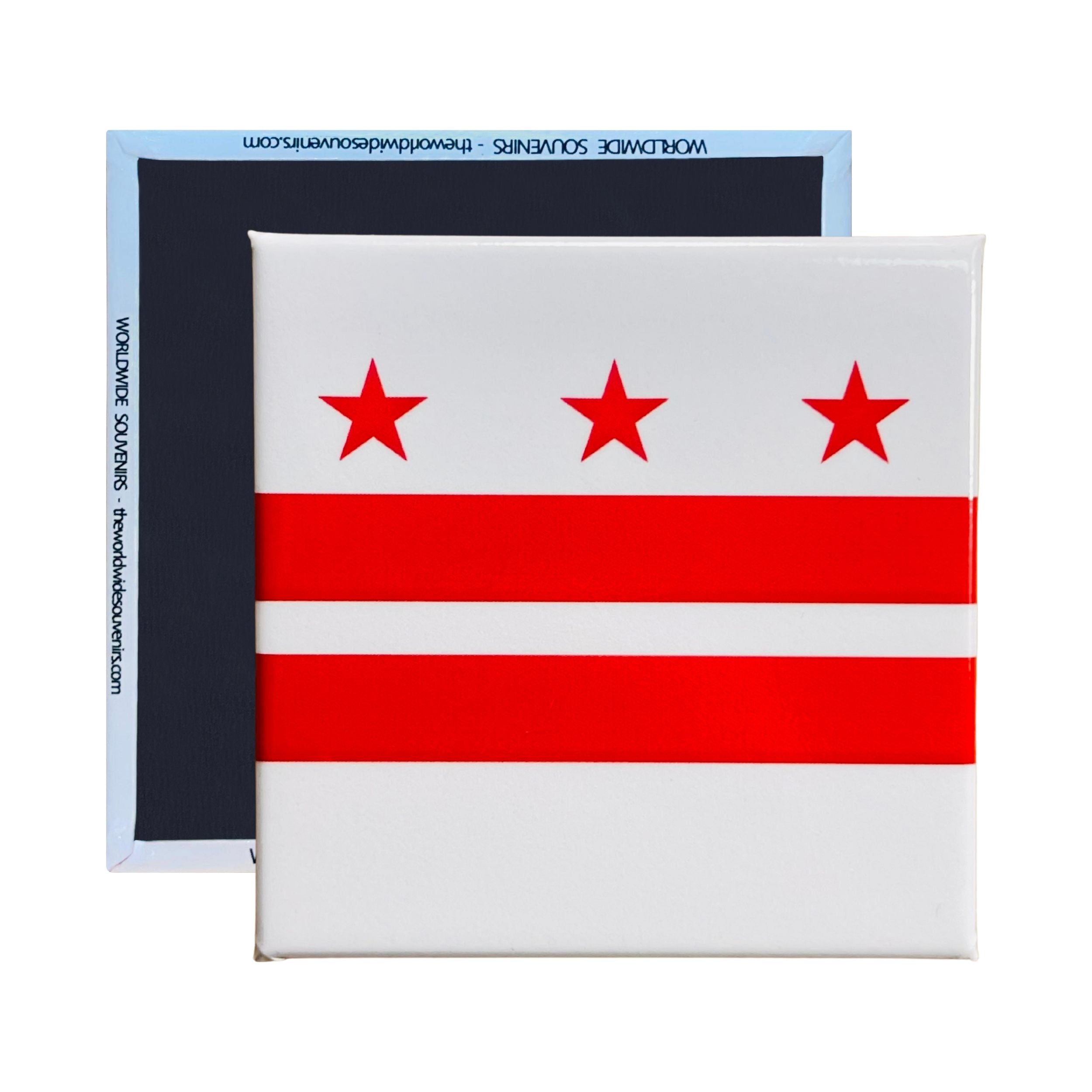 Square Magnet - Flag of Washington DC - District of Columbia - USA