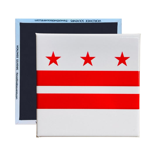 Square Magnet - Flag of Washington DC - District of Columbia - USA