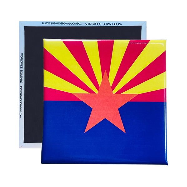 Square Magnet - ARIZONA State Flag - USA
