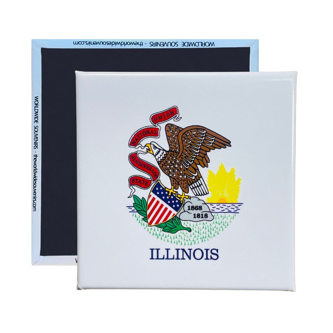 Íman Quadrado - Bandeira do Estado de ILLINOIS - EUA