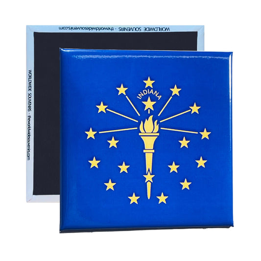 Square Magnet - State Flag INDIANA - USA
