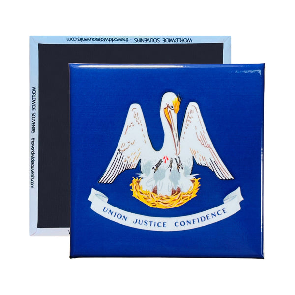 Square Magnet - State Flag of LOUISIANA - USA