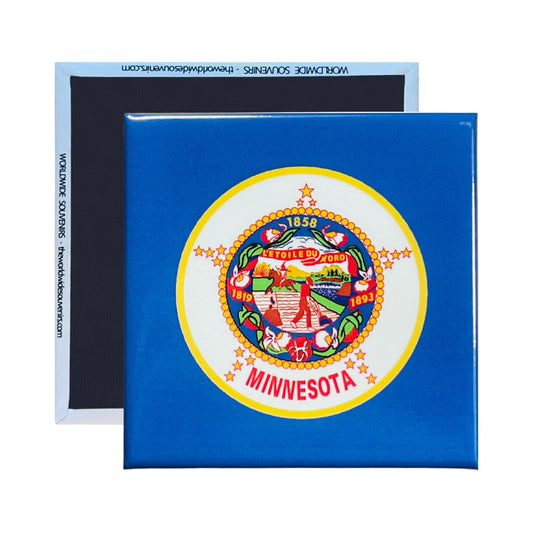 Square Magnet - State Flag MINNESOTA - USA