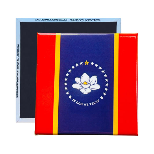 Square Magnet - State Flag MISSISSIPPI - USA