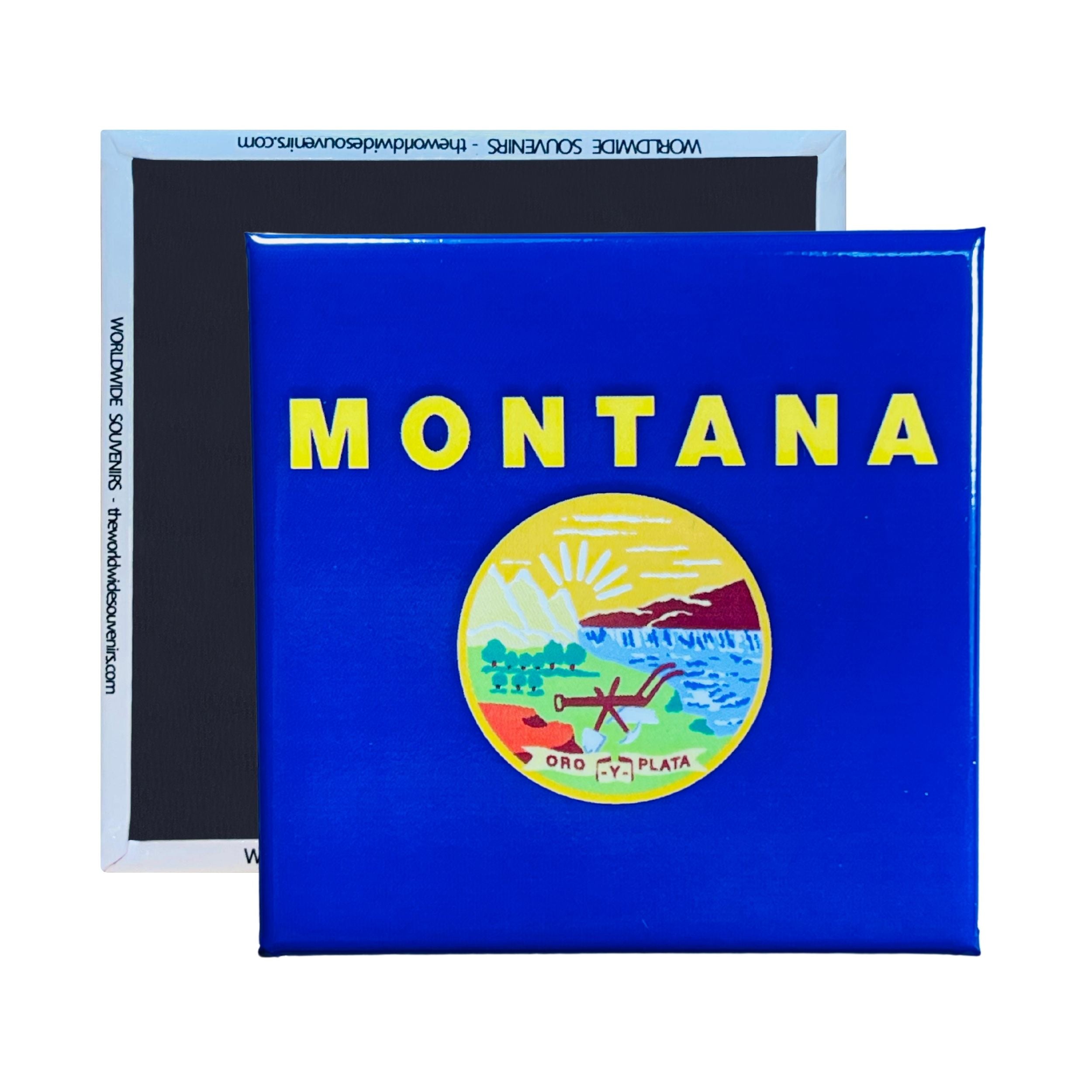 Square Magnet - State Flag MONTANA - USA