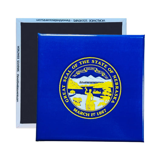 Square Magnet - State Flag NEBRASKA - USA
