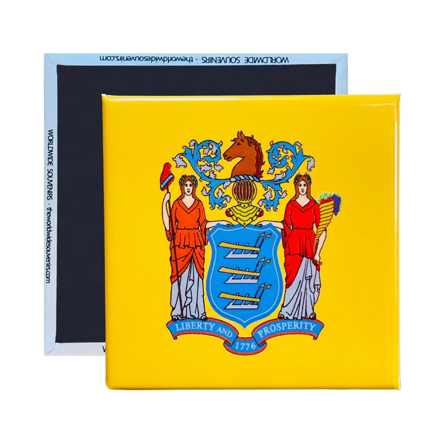 Square Magnet - State Flag NEW JERSEY - USA
