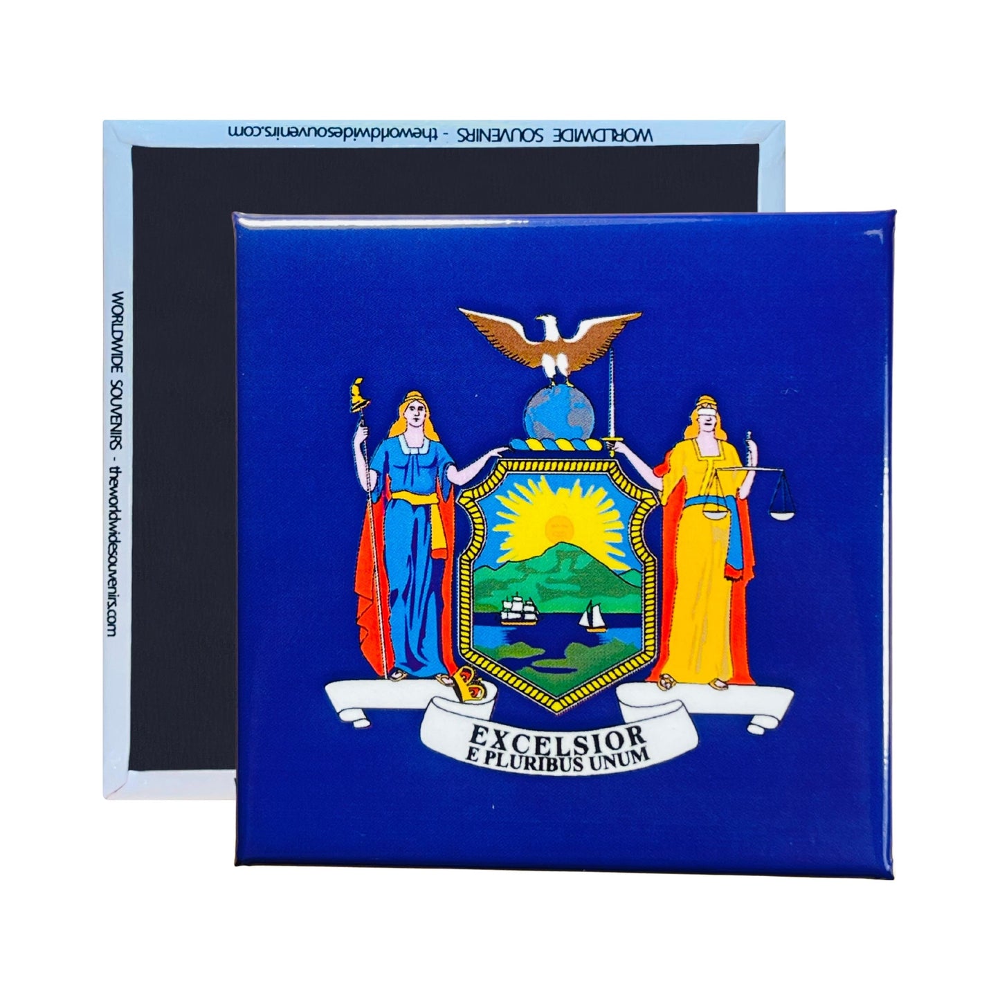 Square Magnet - State Flag NEW YORK - USA