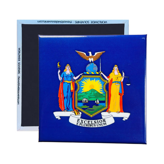 Square Magnet - State Flag NEW YORK - USA