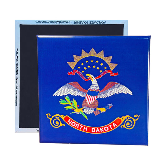 Square Magnet - State Flag NORTH DAKOTA - USA
