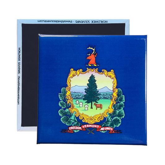 Square Magnet - State Flag VERMONT - USA