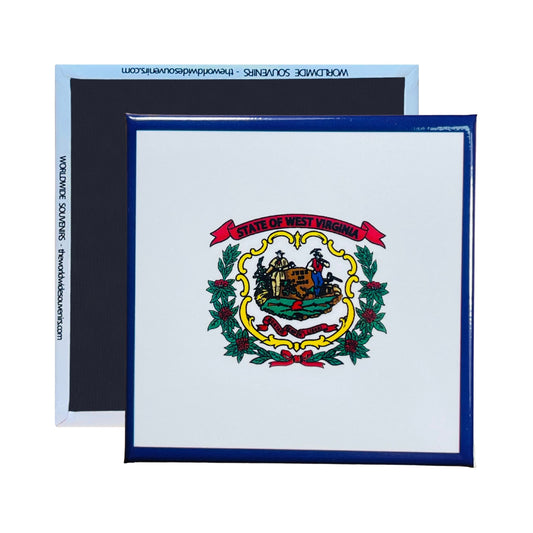 Square Magnet - State Flag VIRGINIA - USA (2)