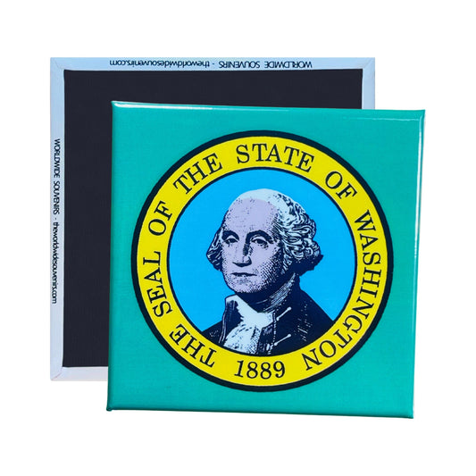 Square Magnet - State Flag WASHINGTON - USA