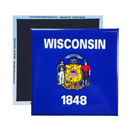 Square Magnet - State Flag WISCONSIN - USA