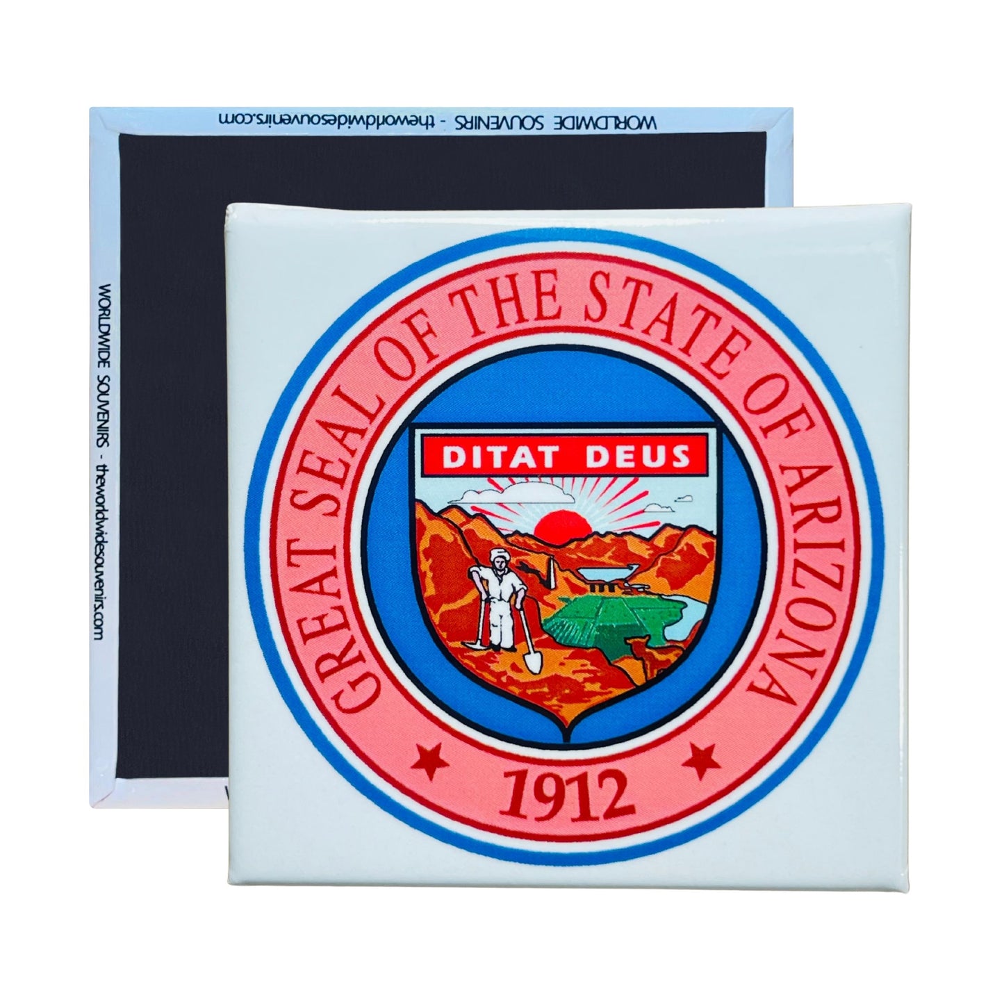 Square Magnet - State Seal ARIZONA - USA