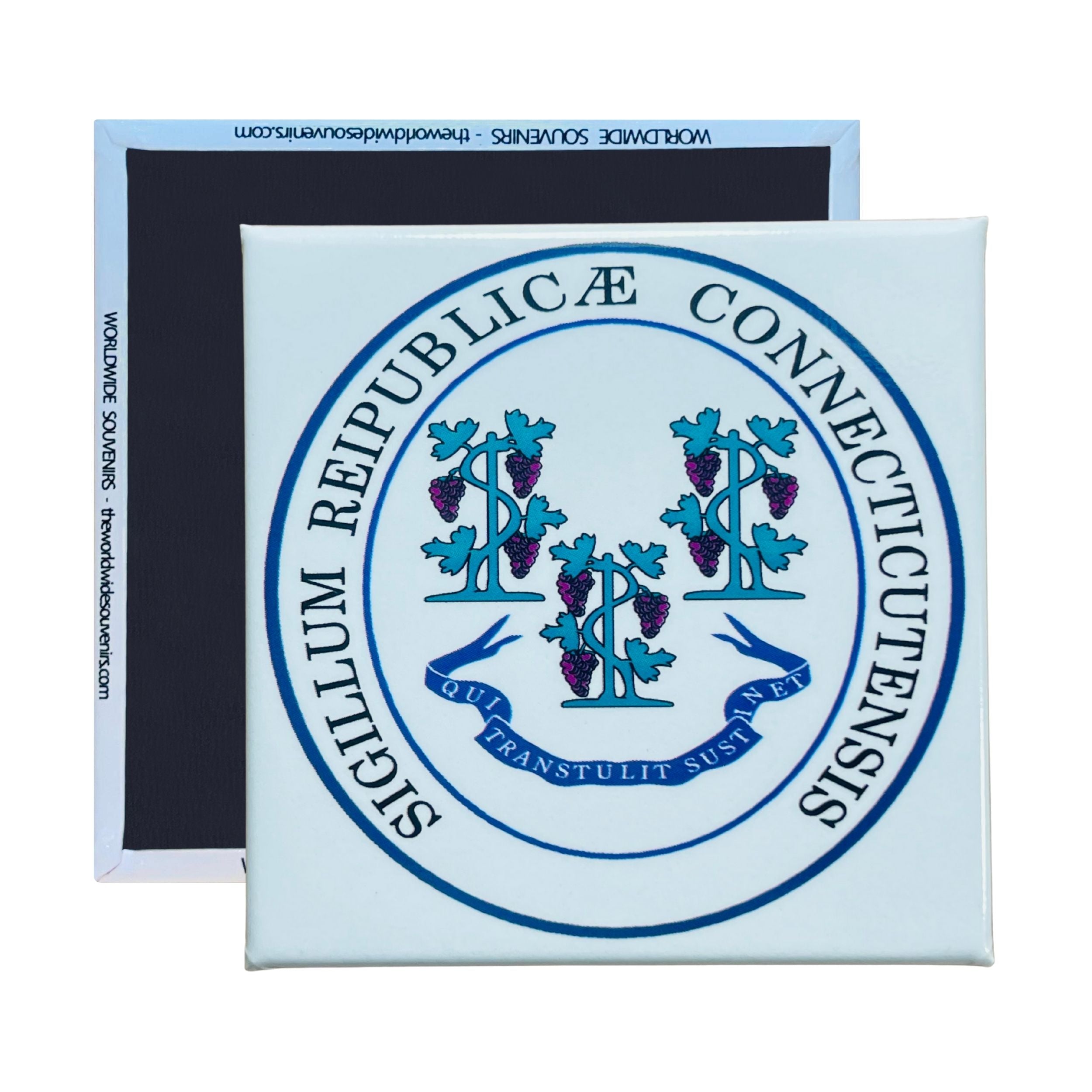Square Magnet - State Seal CONNECTICUT - USA