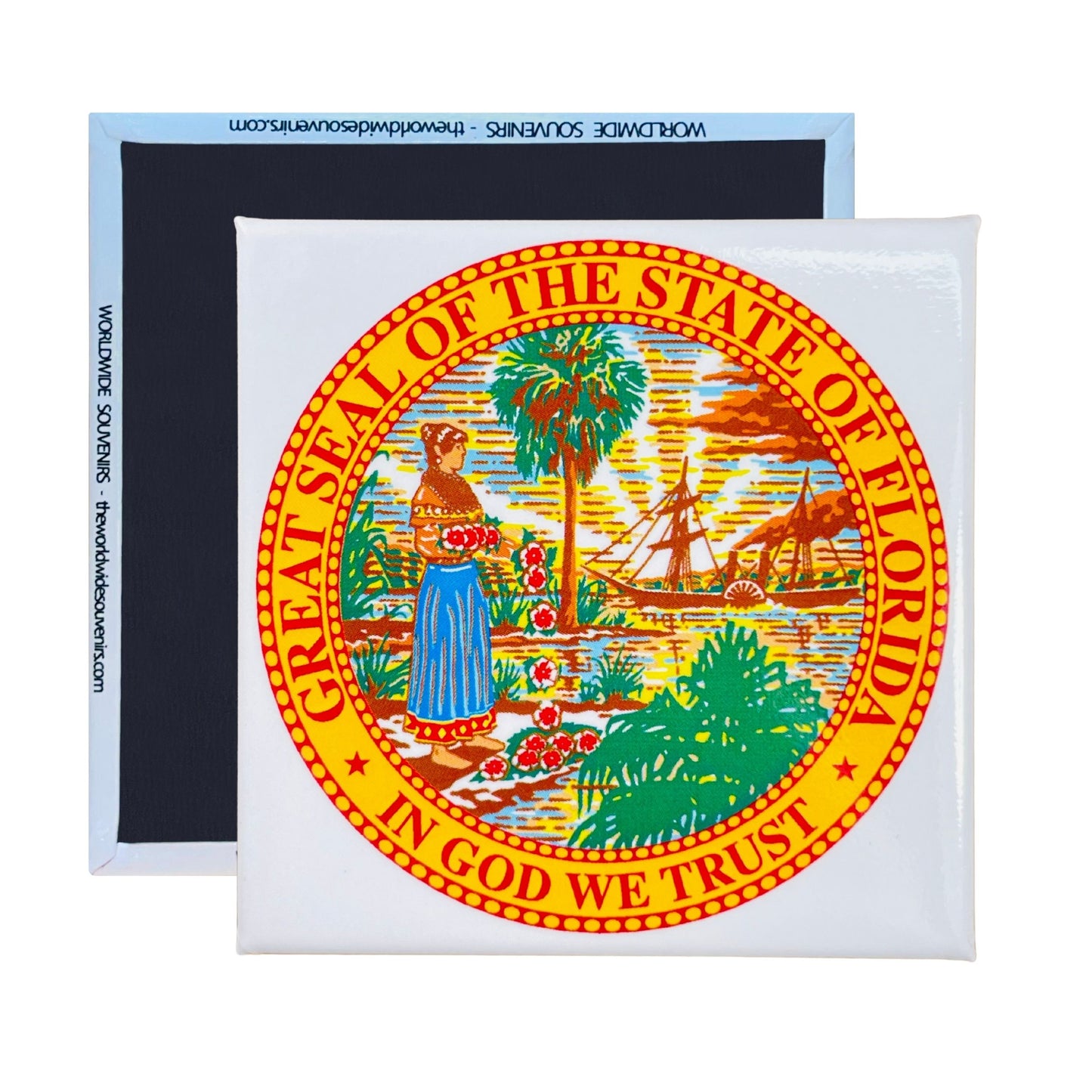 Square Magnet - State Seal FLORIDA - USA