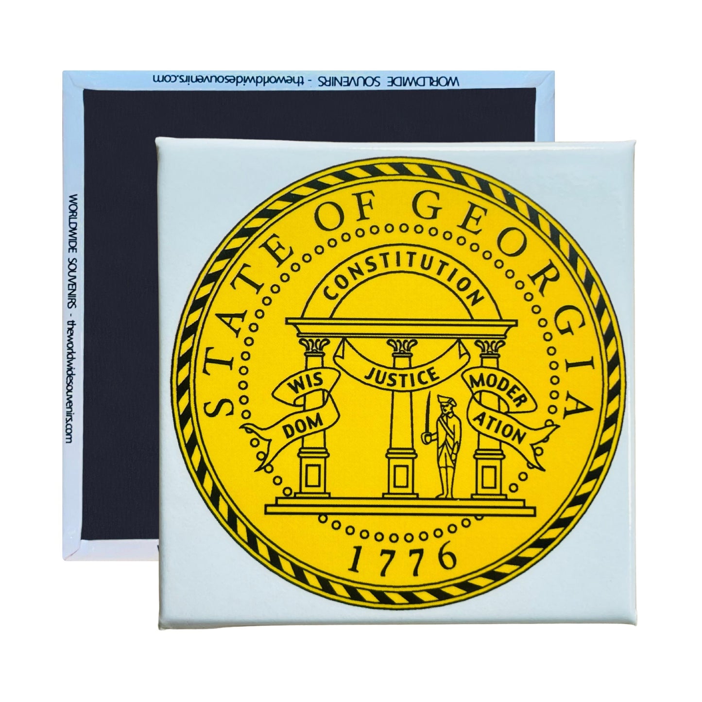 Square Magnet - State Seal GEORGIA - USA
