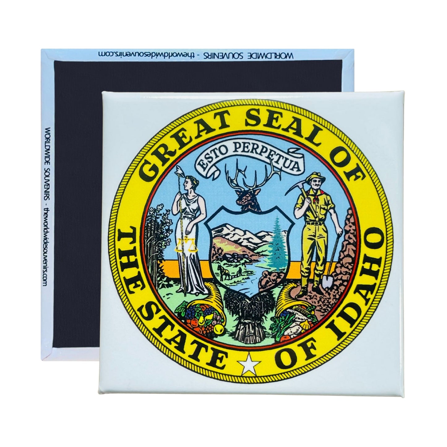 Square Magnet - State Seal IDAHO - USA