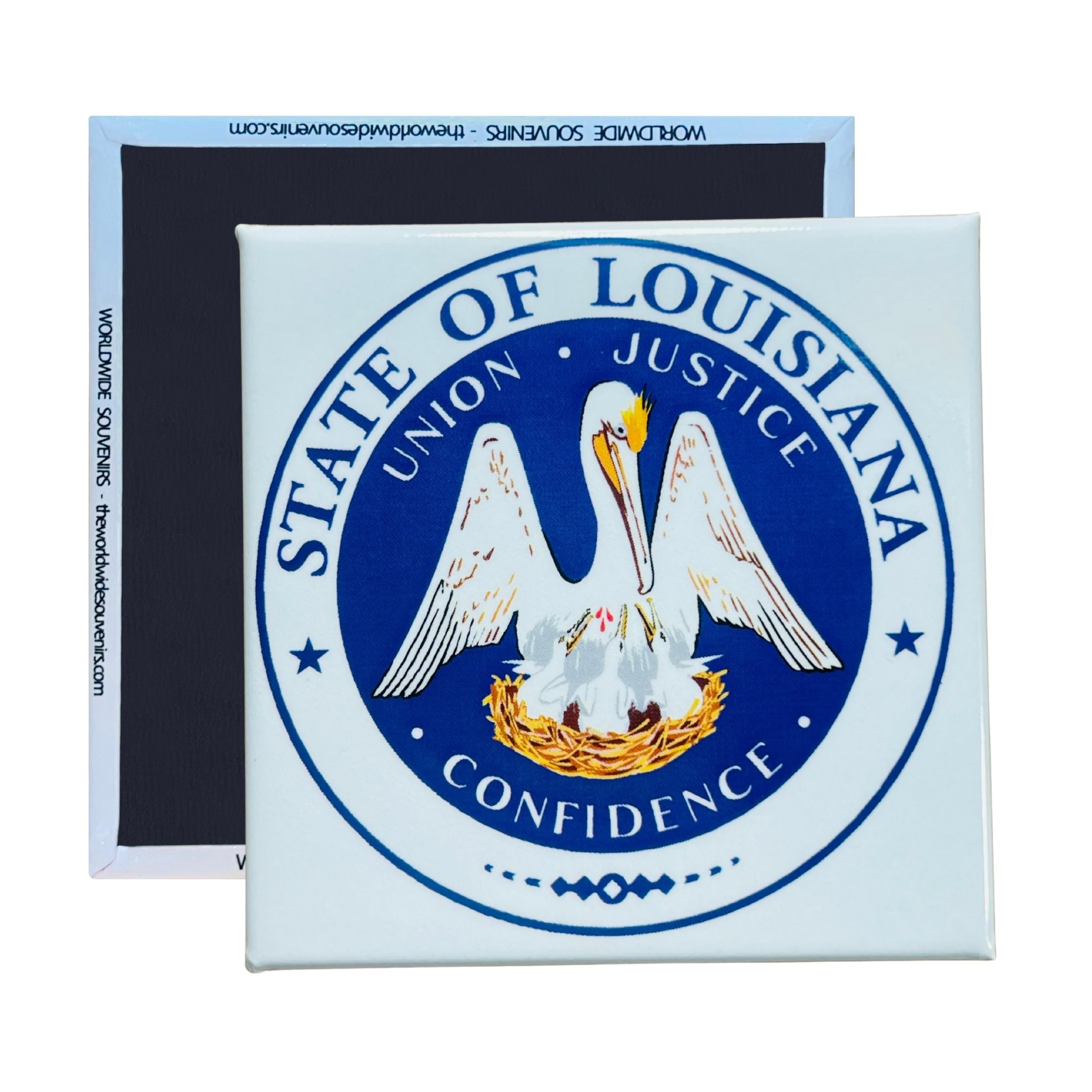 Square Magnet - State Seal LOUISIANA - USA