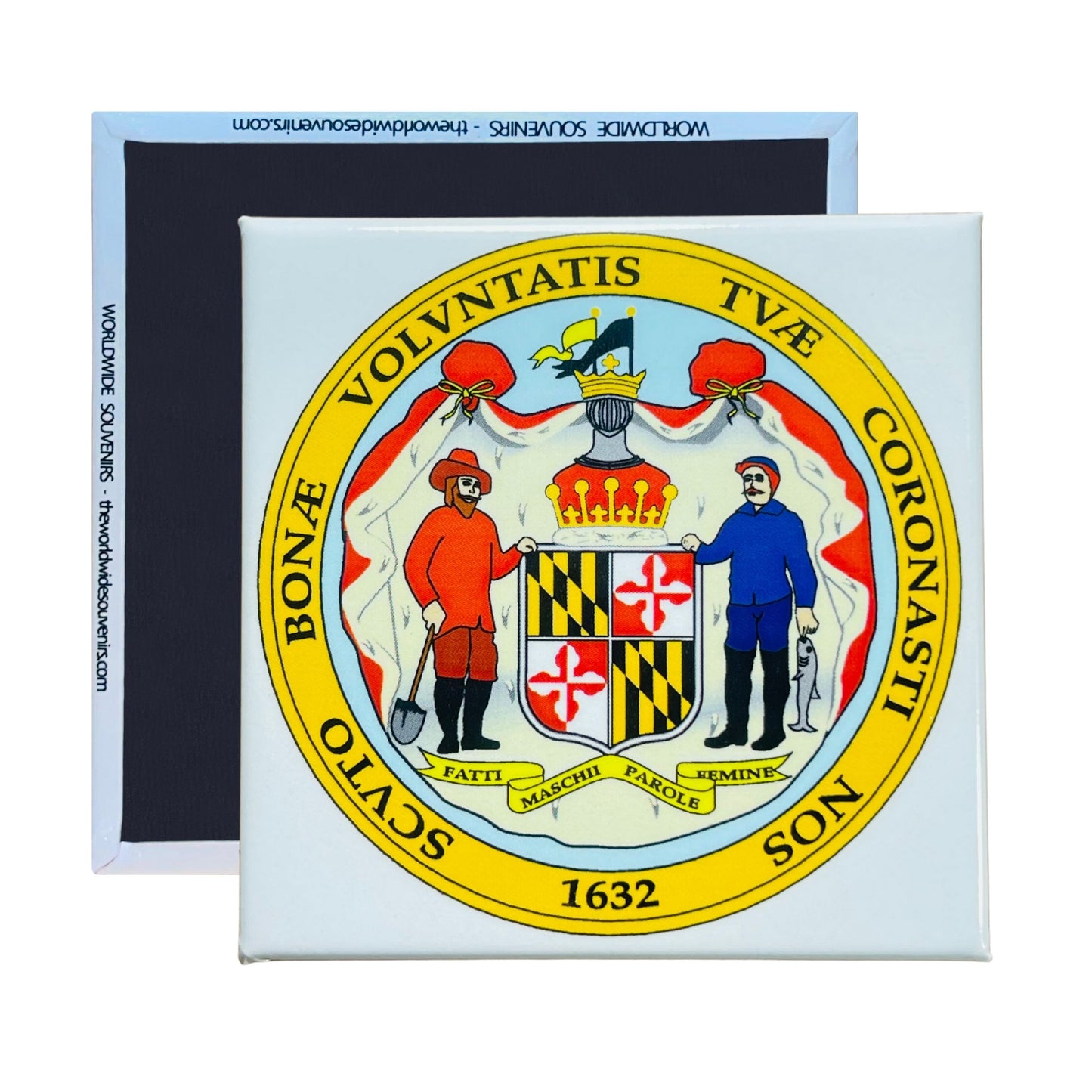 Square Magnet - State Seal MARYLAND - USA