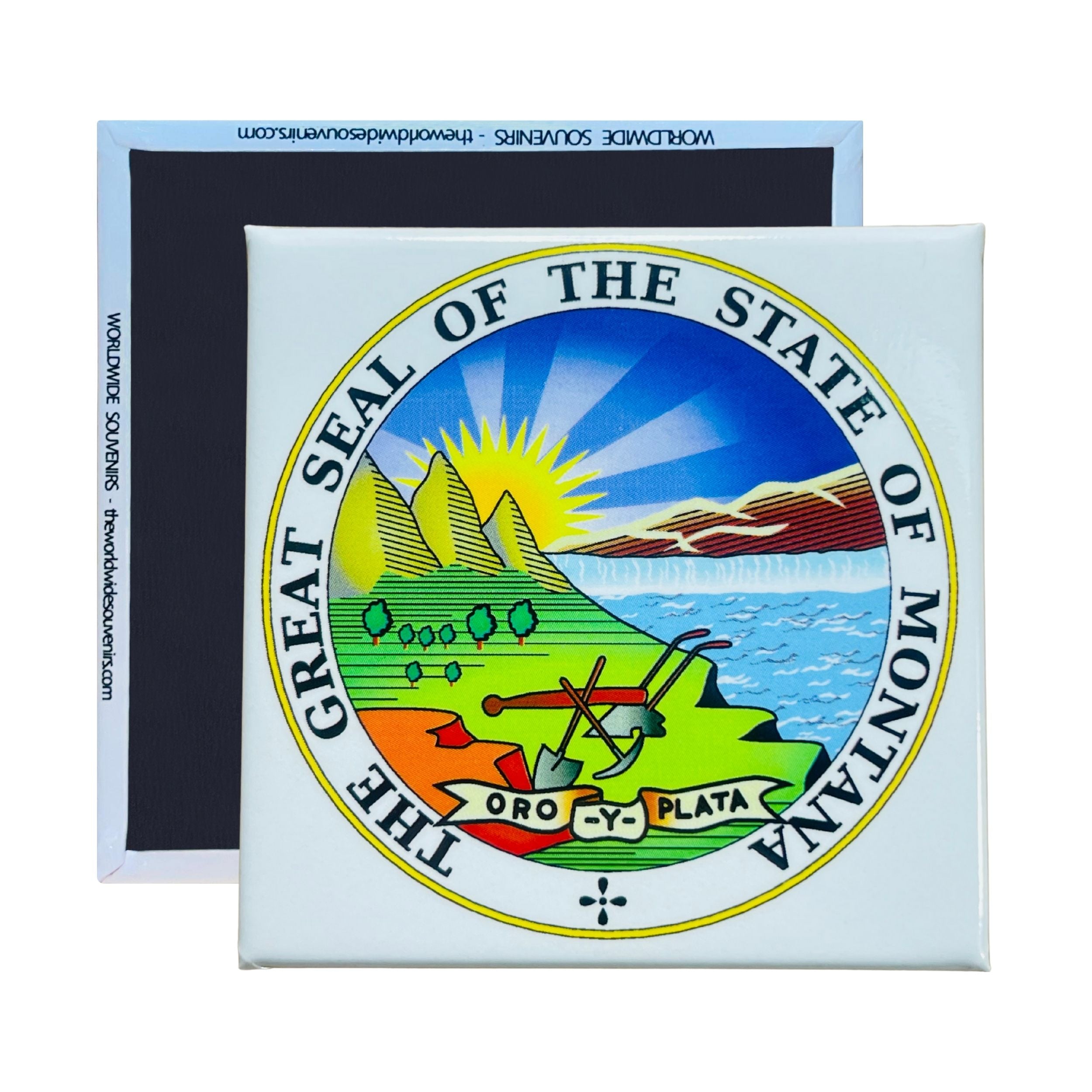 Square Magnet - State Seal MONTANA - USA