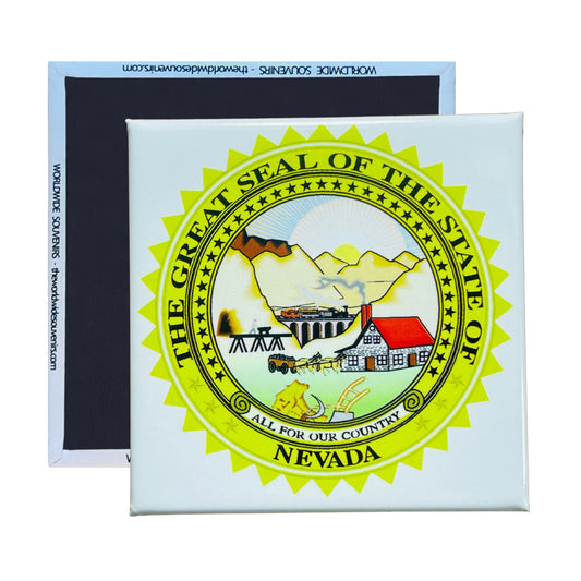 Square Magnet - State Seal NEVADA - USA