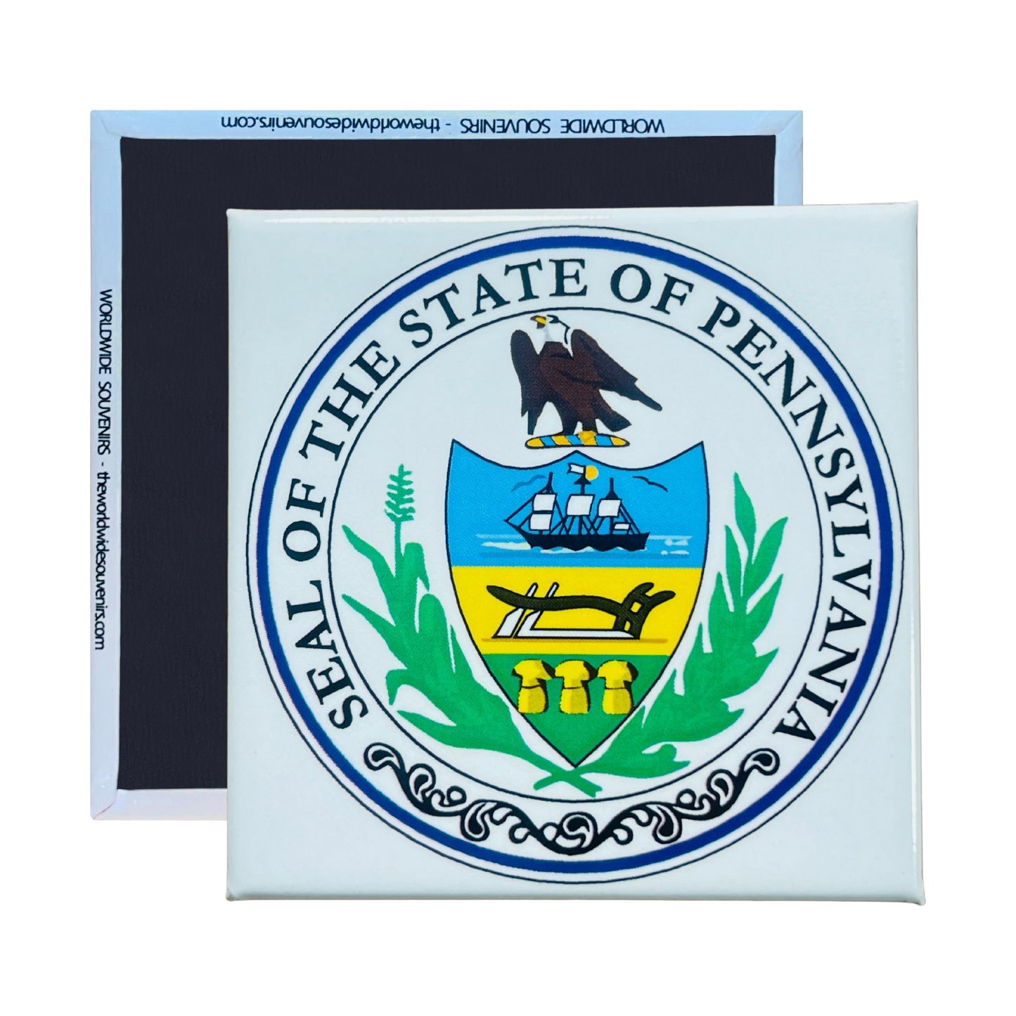 Square Magnet - State Seal PENNSYLVANIA - USA